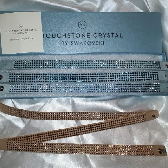 Touchstone Crystal by Swarovski, Crystal Leather Wrap Bracelet Components - Picture 3 of 7